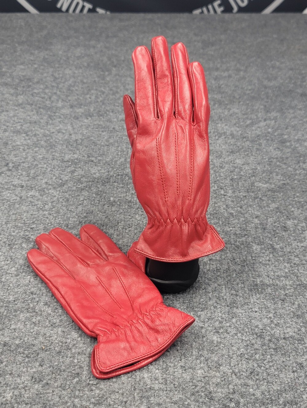 Vintage Wilsons Red Leather Gloves Womens Large
